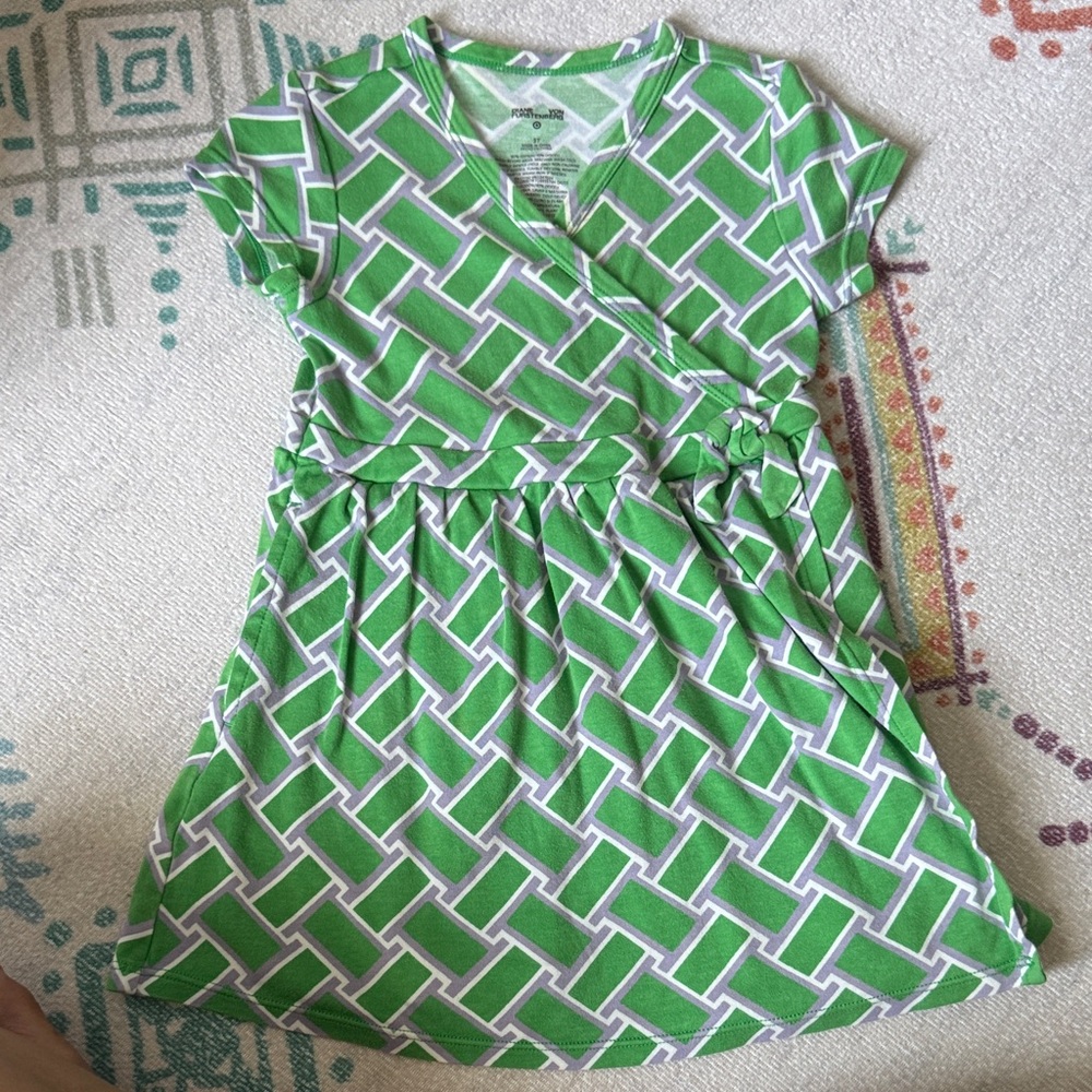 Diane Von Furstenberg Target Green Geometric Kids Dress